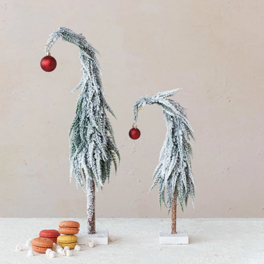 Red Ball Ornament Trees, The Feathered Farmhouse