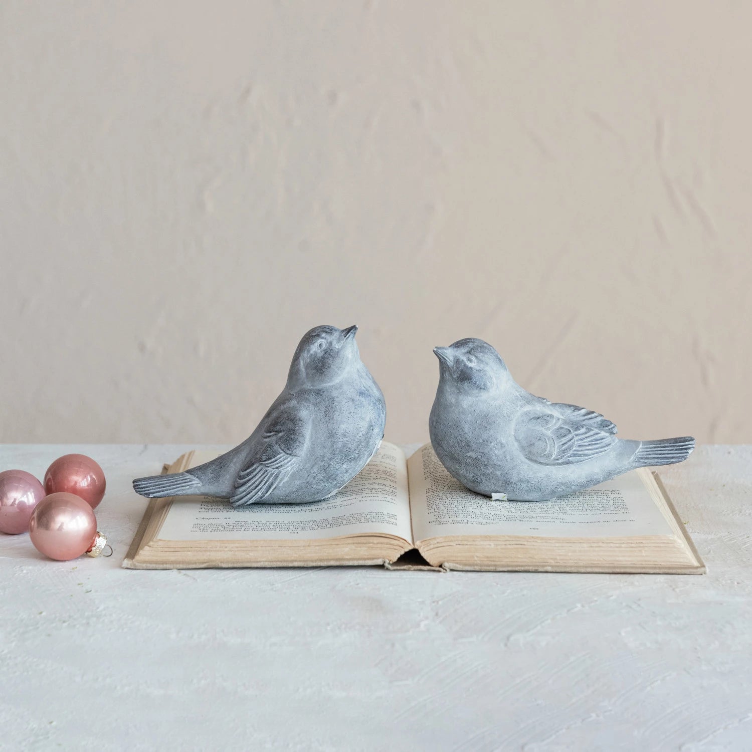 Cement Finish Resin Birds, The Feathered Farmhouse