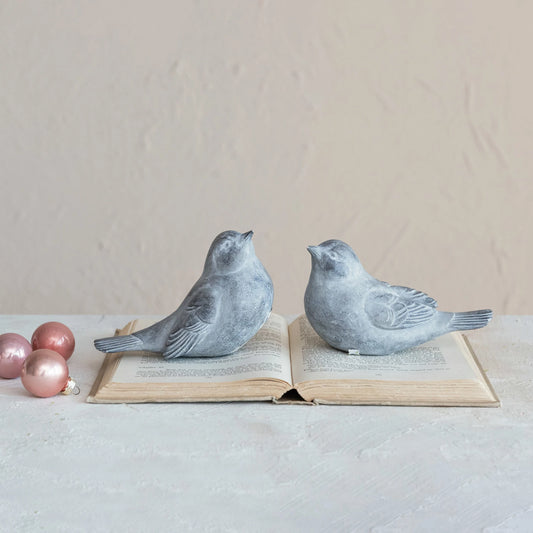 Cement Finish Resin Birds, The Feathered Farmhouse