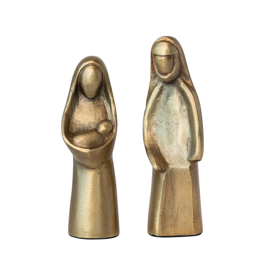 Cast Aluminum Holy Family, Feathered Farmhouse