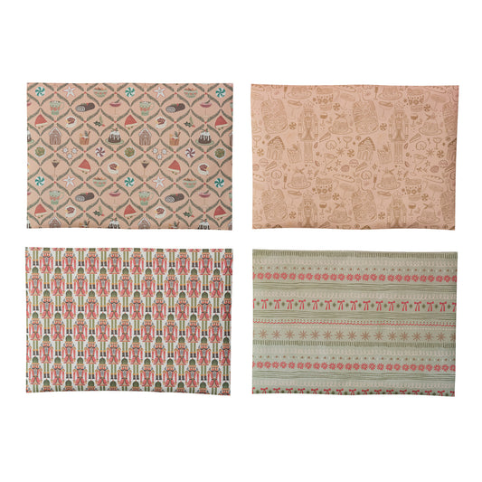 Wrapping Paper Sheets, Set of 12 in Box (4 Styles, 3 Rolls Per Style) ©