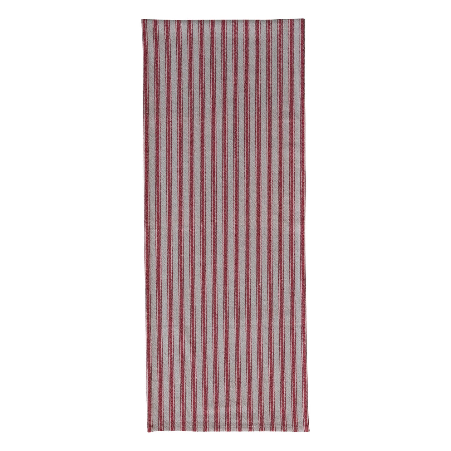 Woven Cotton Striped Table Runner, Feathered Farmhouse