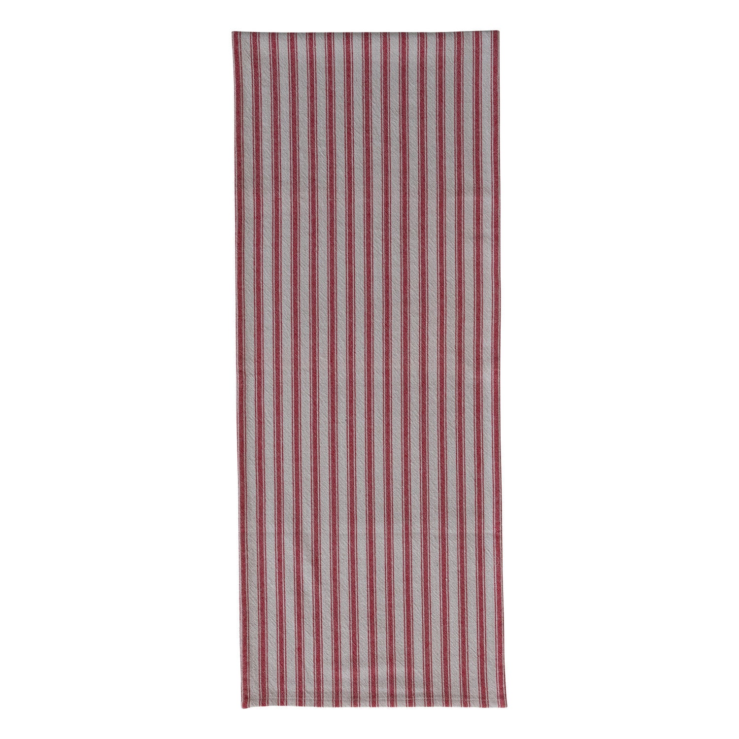 Woven Cotton Striped Table Runner, Feathered Farmhouse