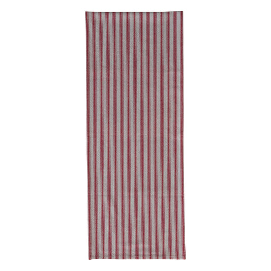 Woven Cotton Striped Table Runner, Feathered Farmhouse