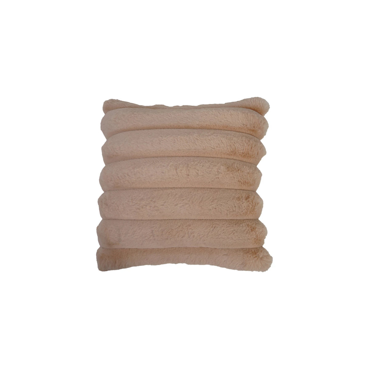 Blush Faux Fur Pillow, Feathered Farmhouse