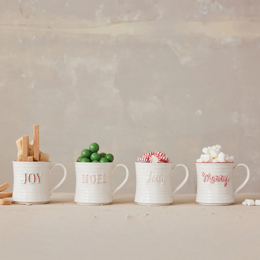 Stoneware Mug, Feathered Farmhouse