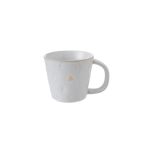 Debossed Stoneware Mug with Electroplating, Feathered Farmhouse