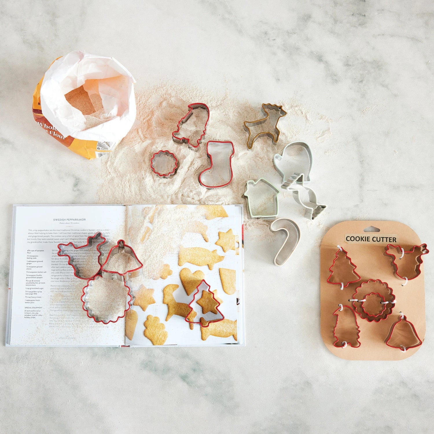 Stainless Steel Holiday Cookie Cutters, Feathered Farmhouse