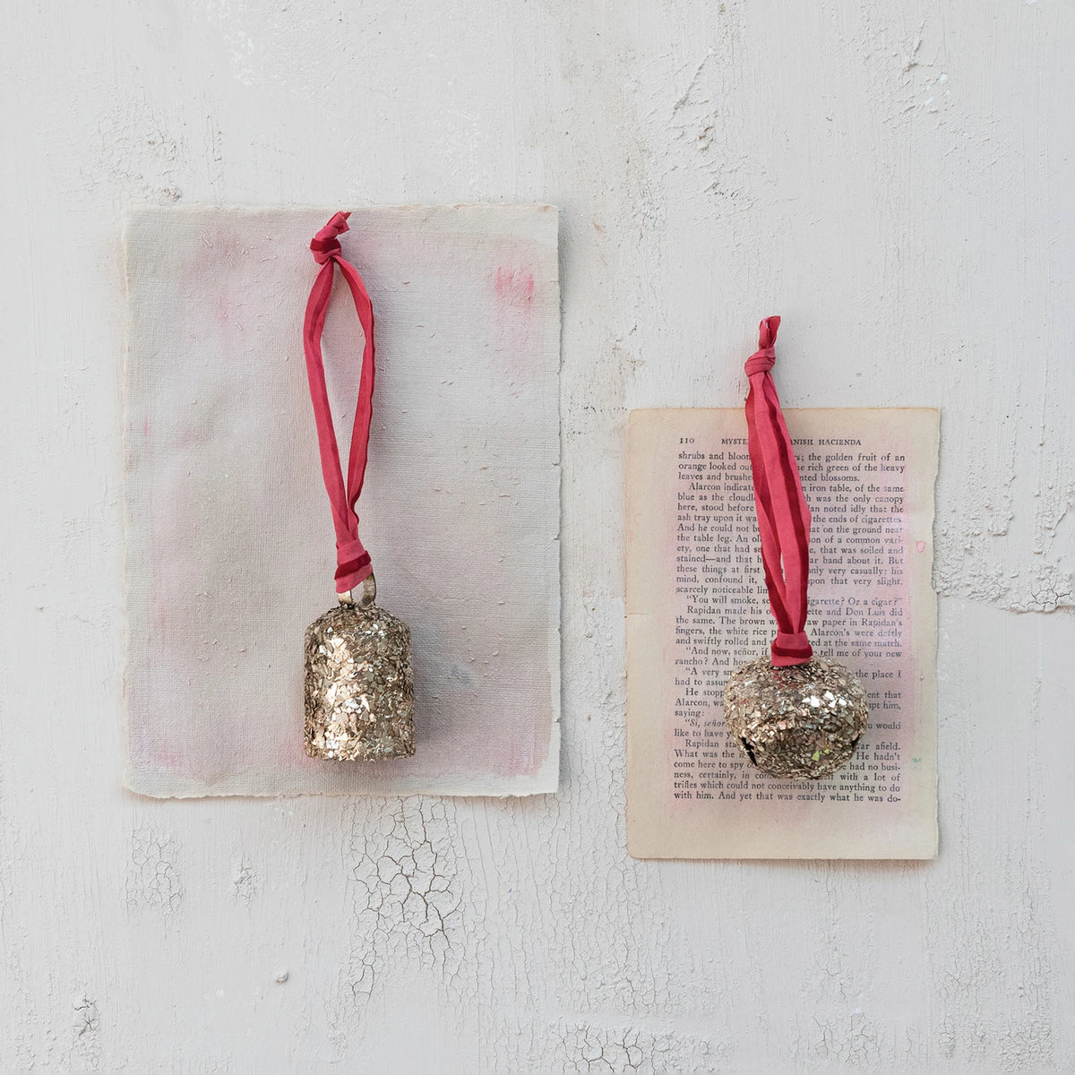 Bell Ornament, Feathered Farmhouse