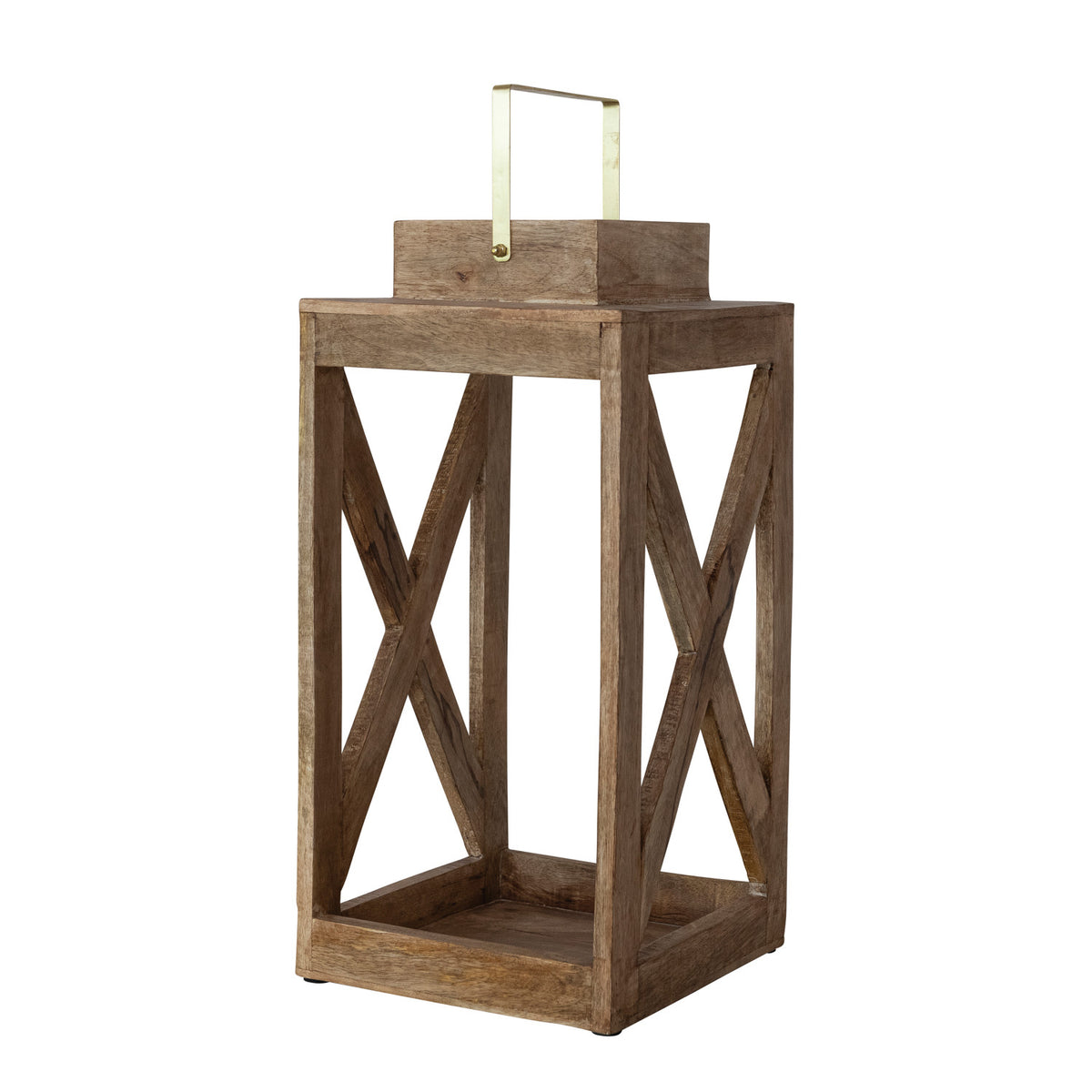 Mango Wood Lantern, Feathered Farmhouse