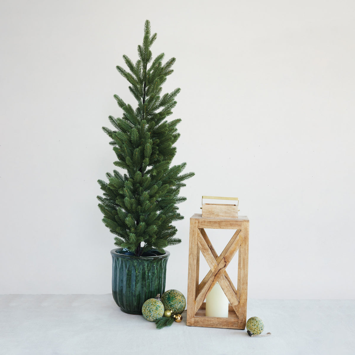 Mango Wood Lantern, Feathered Farmhouse