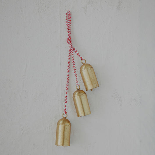 Hanging Metal Bells, Feathered Farmhouse