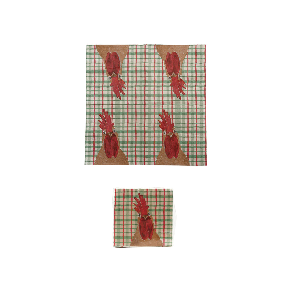 Holiday Chicken Paper Napkin, Feathered Farmhouse
