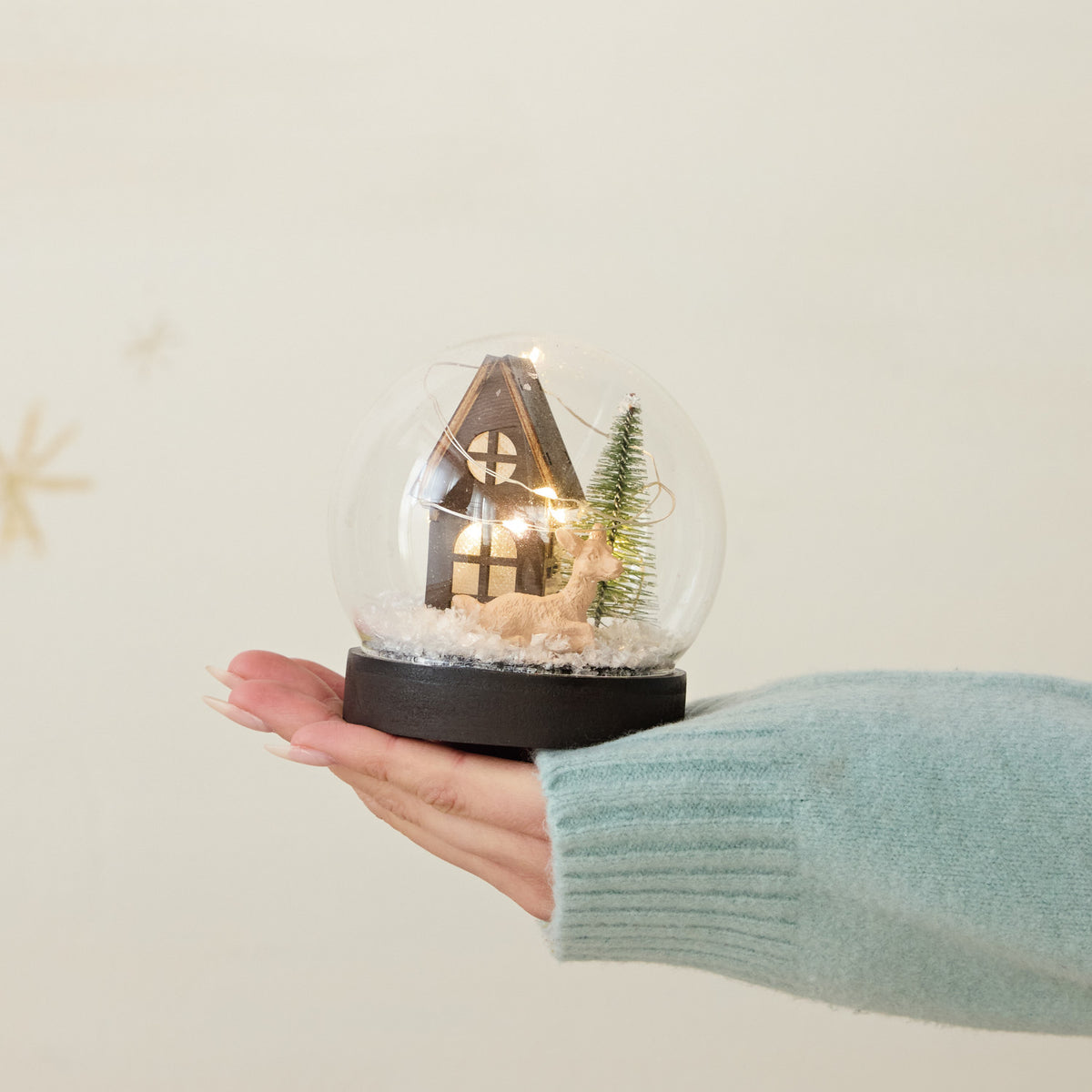 Cabin Snow Globe, Feathered Farmhouse