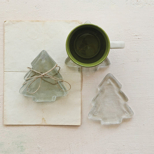 Glass Tree Coasters, Feathered Farmhouse