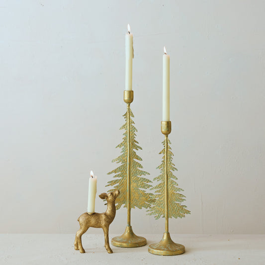 Deer Taper Holder, Feathered Farmhouse