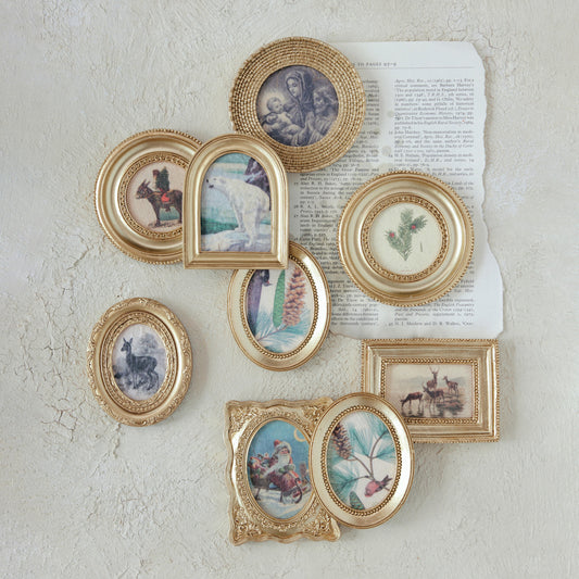 Vintage Seasonal Magnet, Feathered Farmhouse