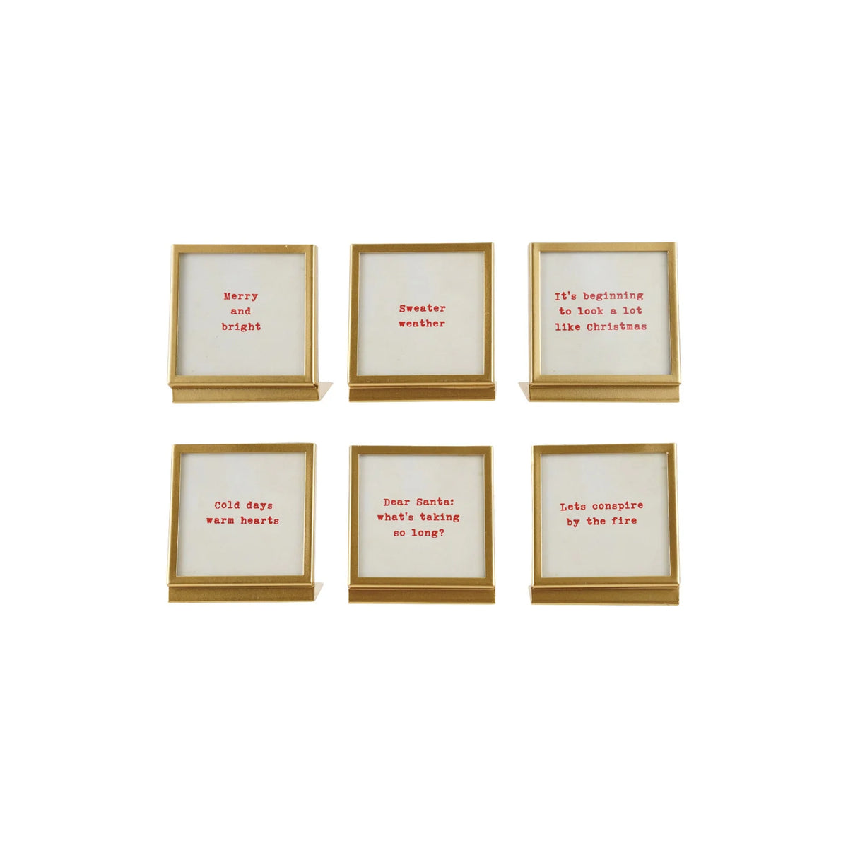 Metal & Glass Frame With Saying, Feathered Farmhouse