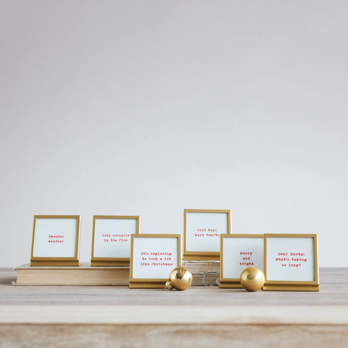 Metal & Glass Frame With Saying, Feathered Farmhouse
