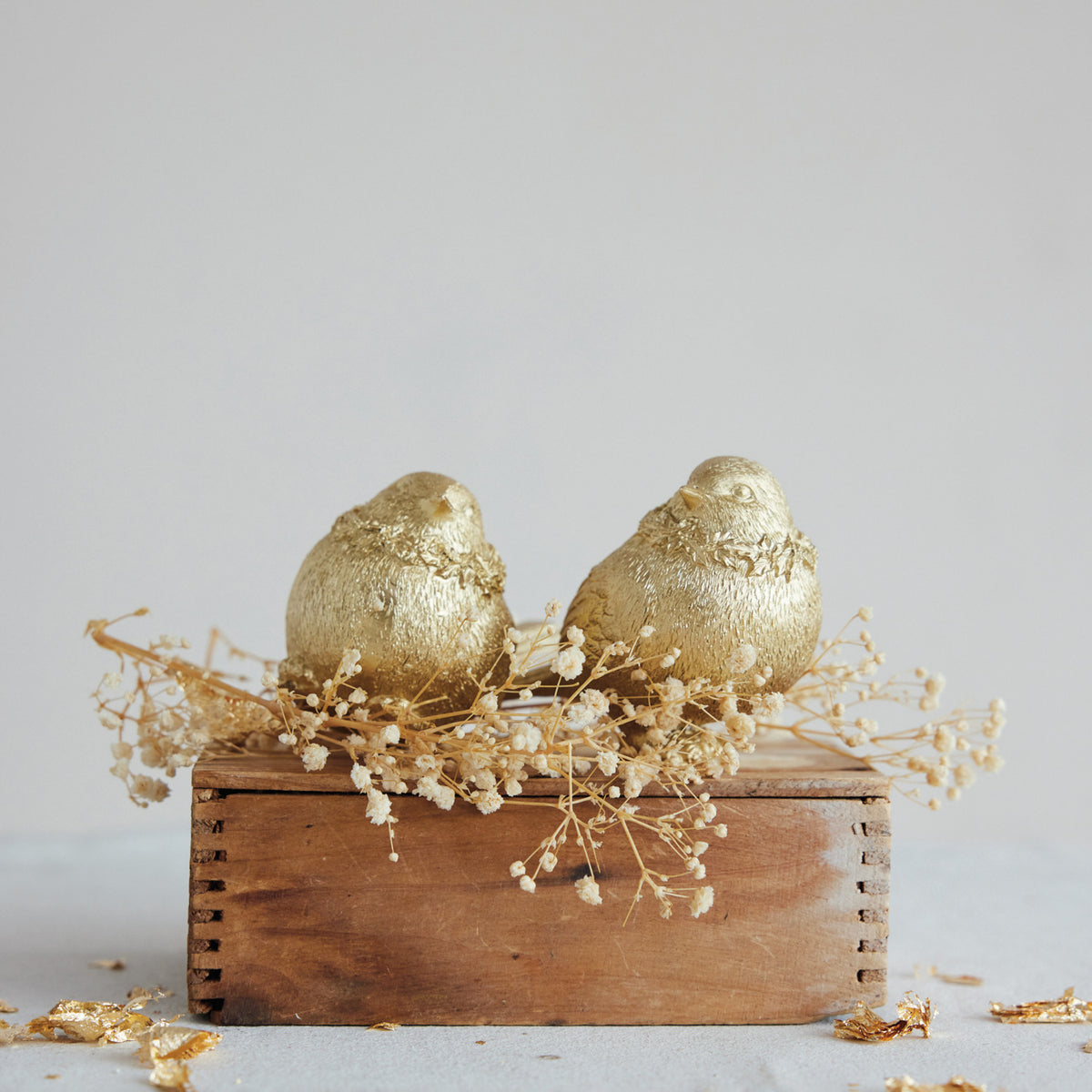 Gold Resin Bird, Feathered Farmhouse