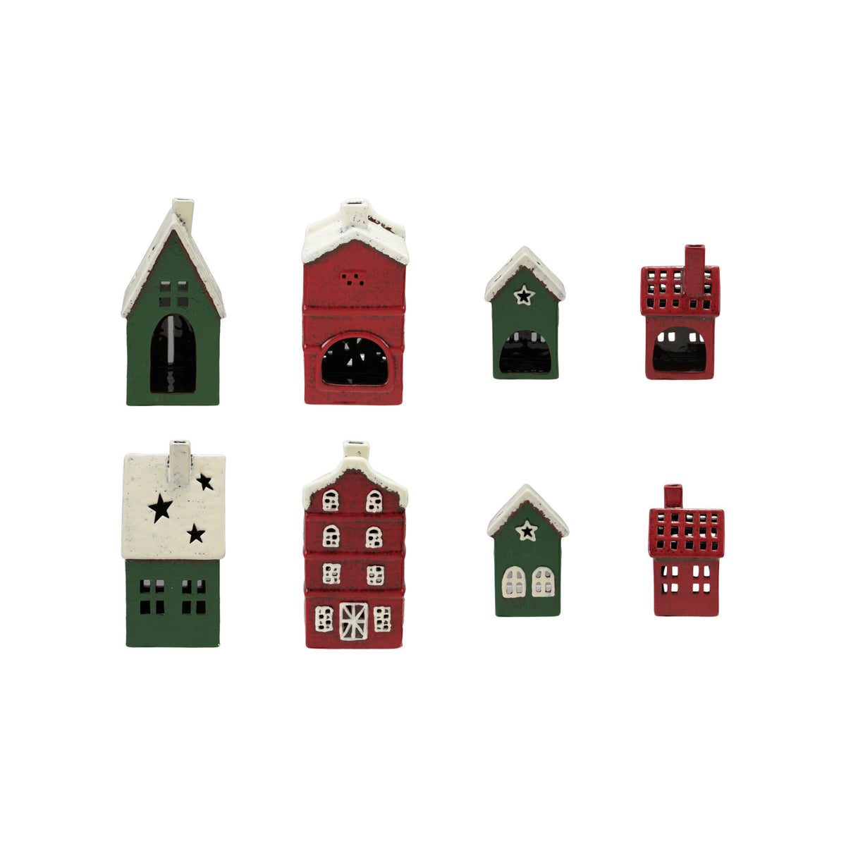 House Shaped Tealight Holder, Feathered Farmhouse