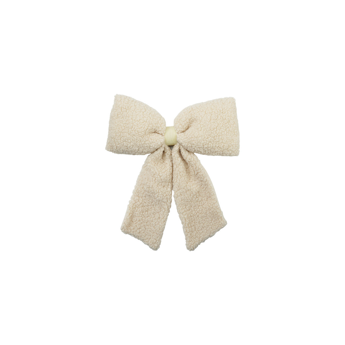 Faux Sherpa Clip-On Bow, Feathered Farmhouse