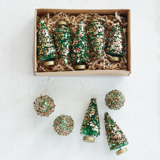 Glitter Bottle Brush Tree, Feathered Farmhouse