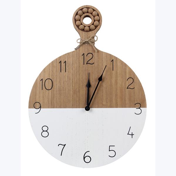 Wood + White Clock, The Feathered Farmhouse