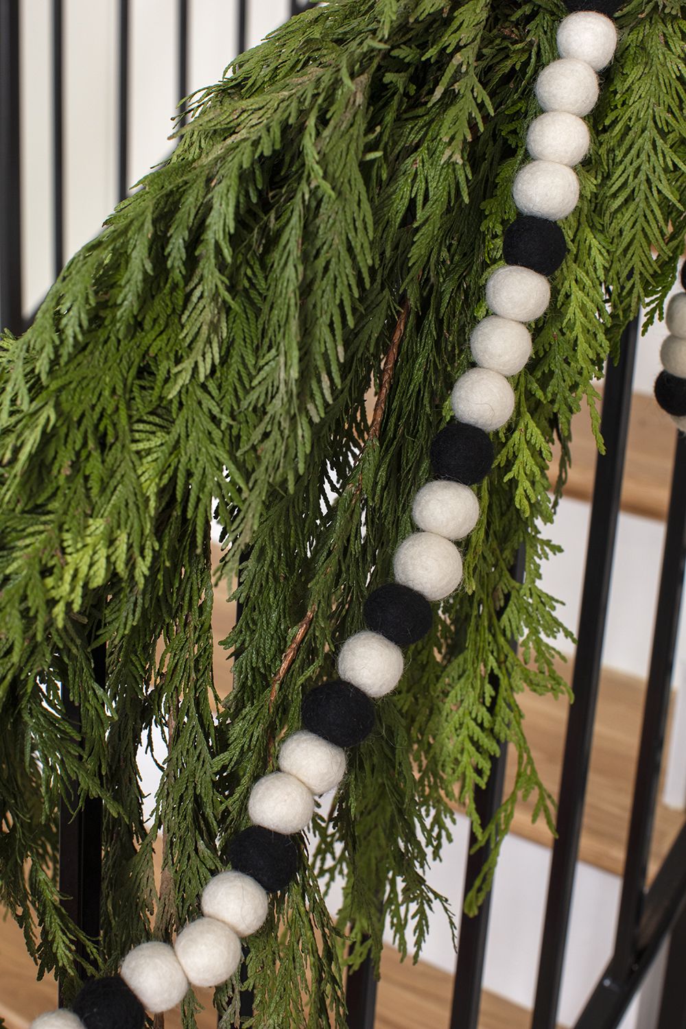Black + White Candy Garland, Feathered Farmhouse