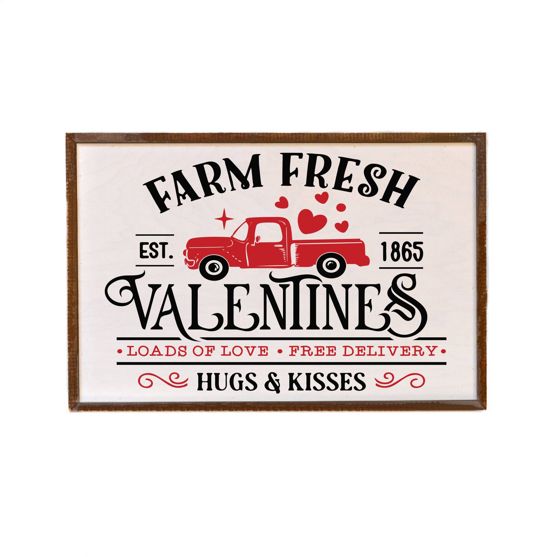 Farm Fresh Valentines Heart Truck Sign, The Feathered Farmhouse