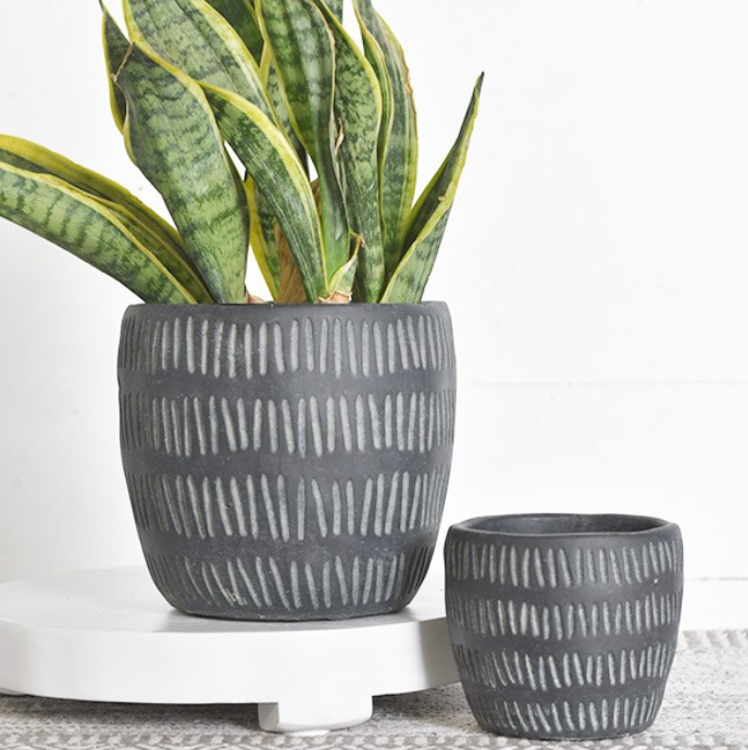 Line Pattern Planters II, The Feathered Farmhouse