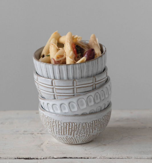 Stoneware Bowls, Feathered Farmhouse