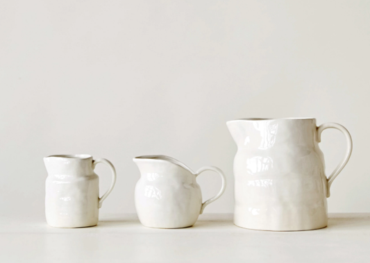 Vintage Pitcher, Feathered Farmhouse