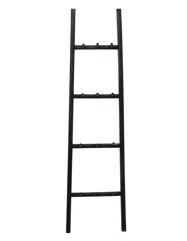 Wood Ladder + Pegs, Feathered Farmhouse