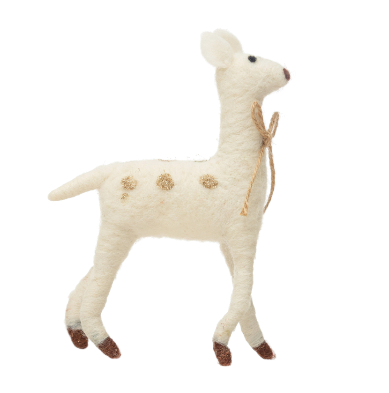 Wool Felt Deer, Feathered Farmhouse