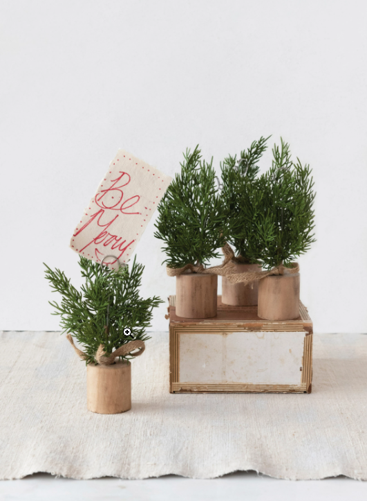 Pine Tree Place Card Holders, Feathered Farmhouse
