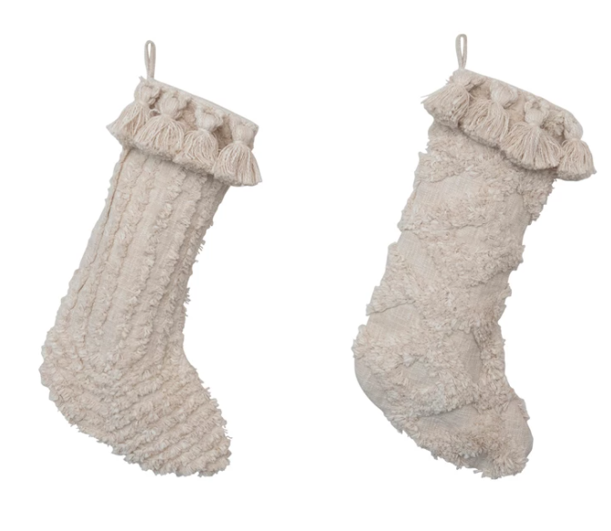 Cotton Slub Stockings, Feathered Farmhouse