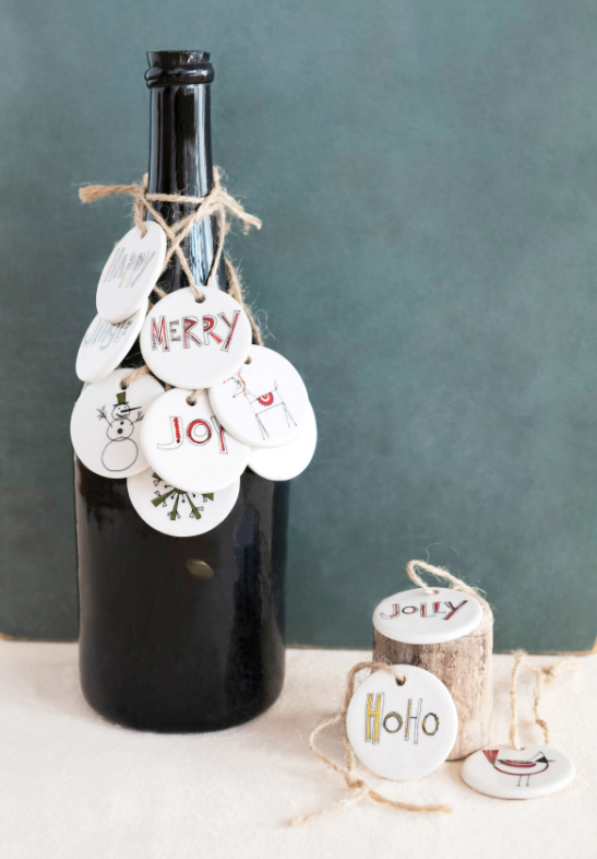 Holiday Tag Ornaments, Feathered Farmhouse