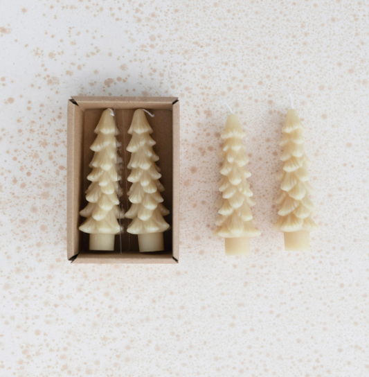 Tree Taper Candles, Feathered Farmhouse