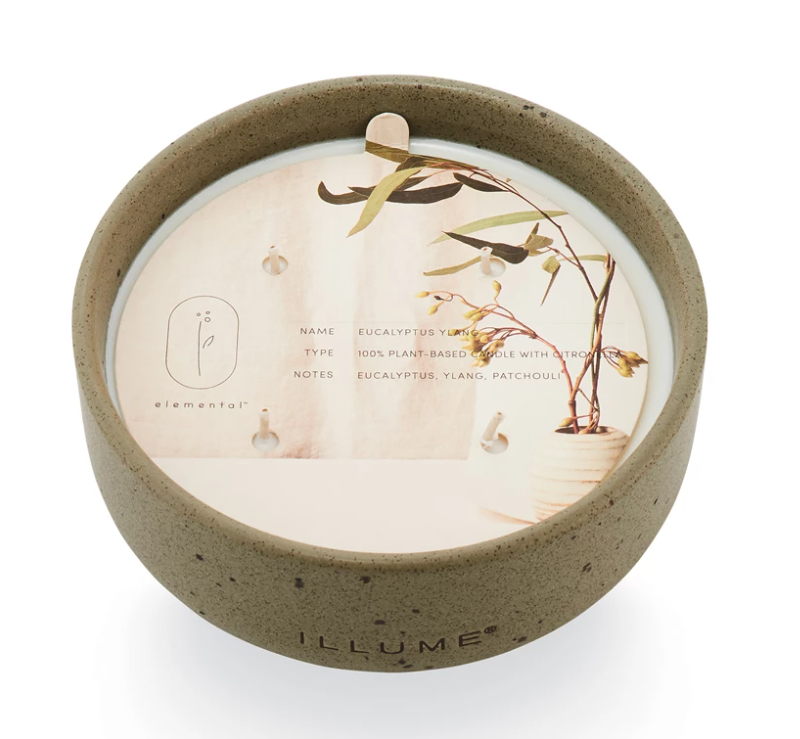 Eucalyptus Ylang Small Outdoor Candle, Feathered Farmhouse