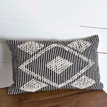 Diamond Pattern Pillow, Feathered Farmhouse
