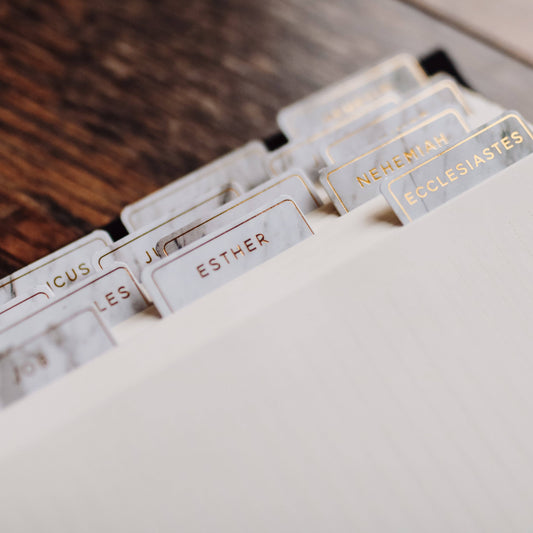 Marble Bible Tabs, The Feathered Farmhouse