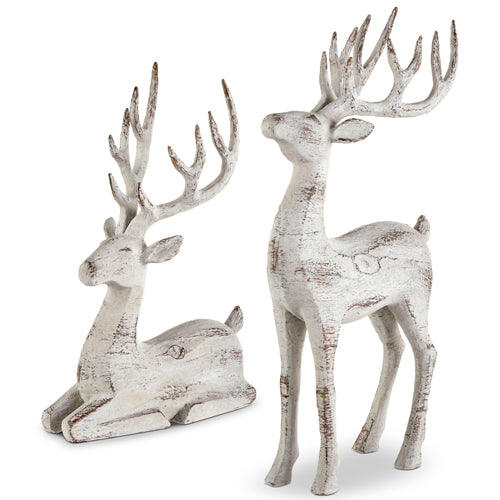 White Distressed Reindeer, The Feathered Farmhouse