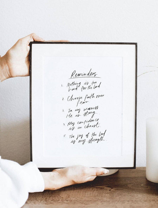 Reminders Print