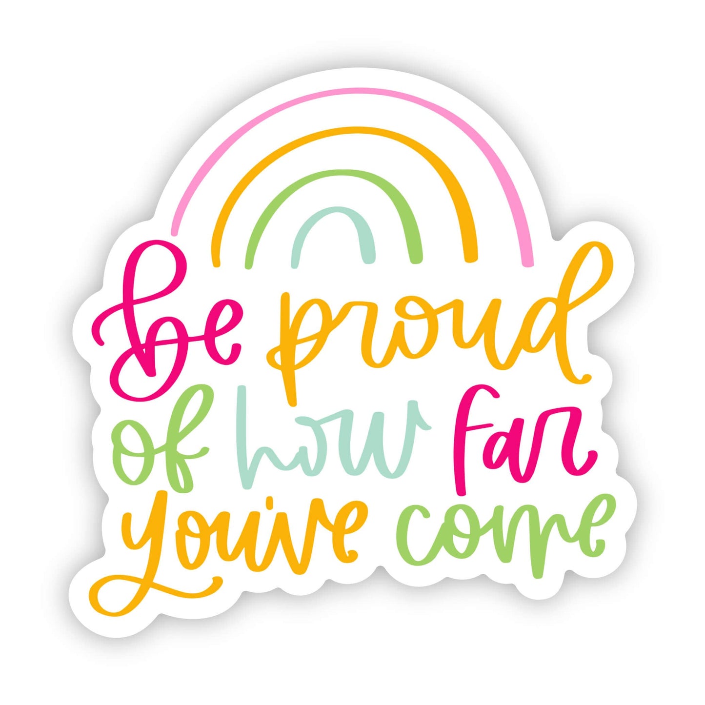 "Be Proud of How Far You've Come" Sticker
