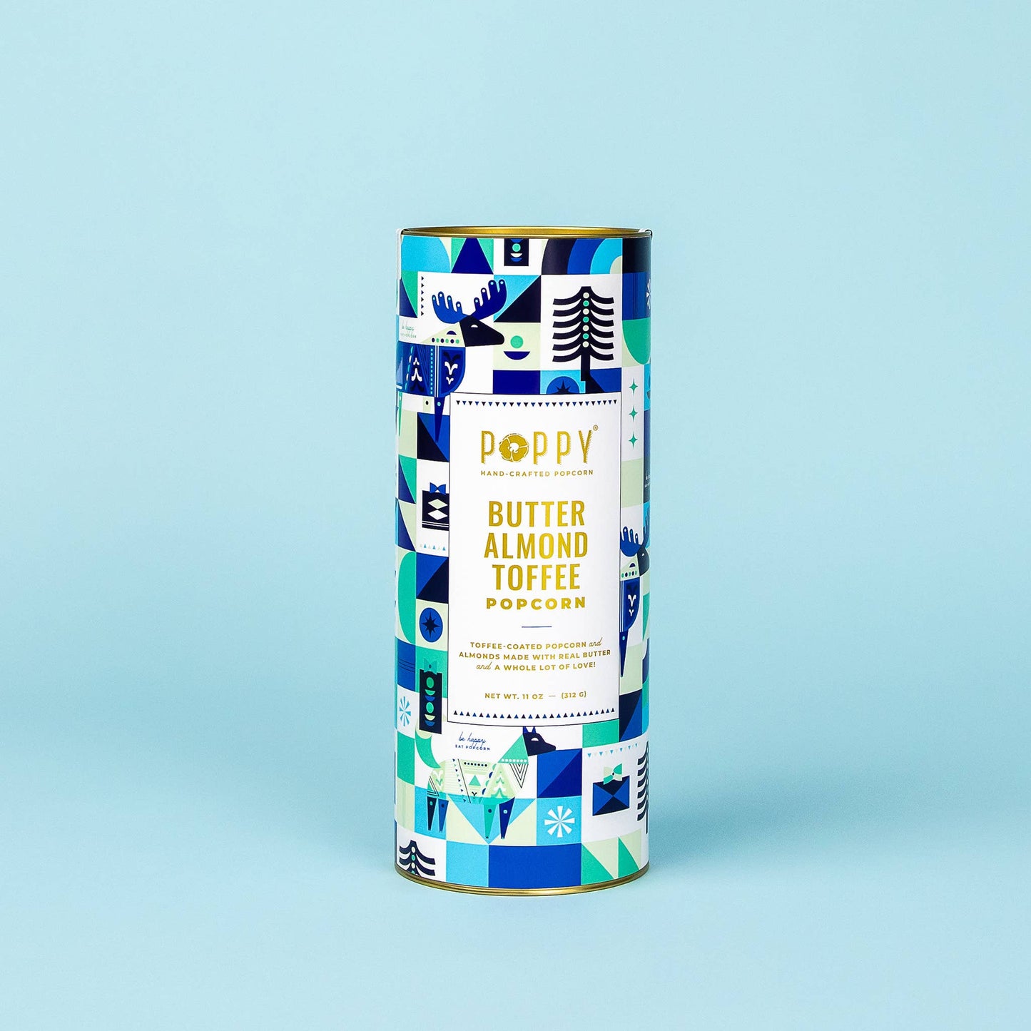 Butter Almond Toffee Popcorn Cylinder