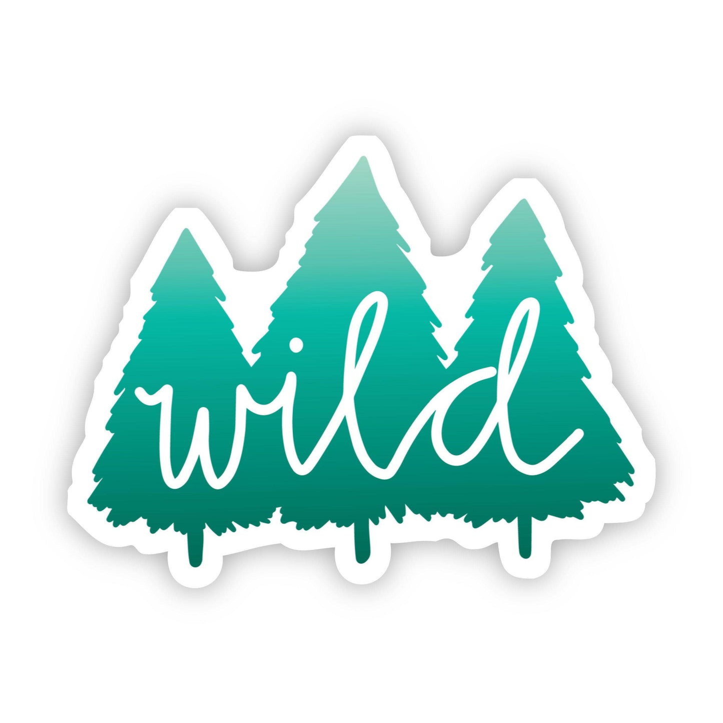 Wild Trees Green Nature Sticker