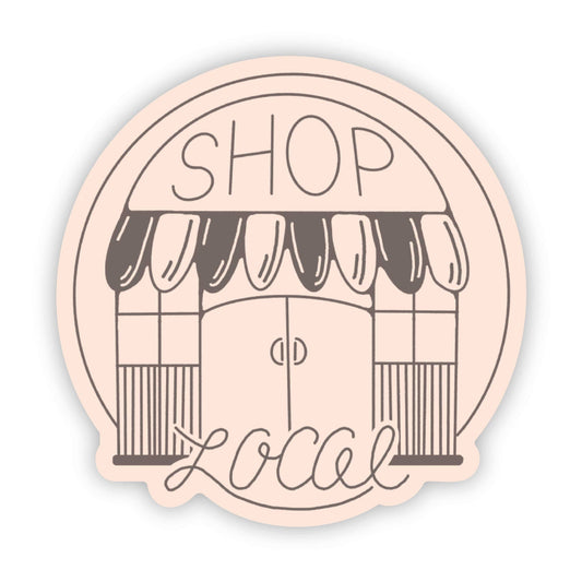 "Shop Local" Pink Sticker