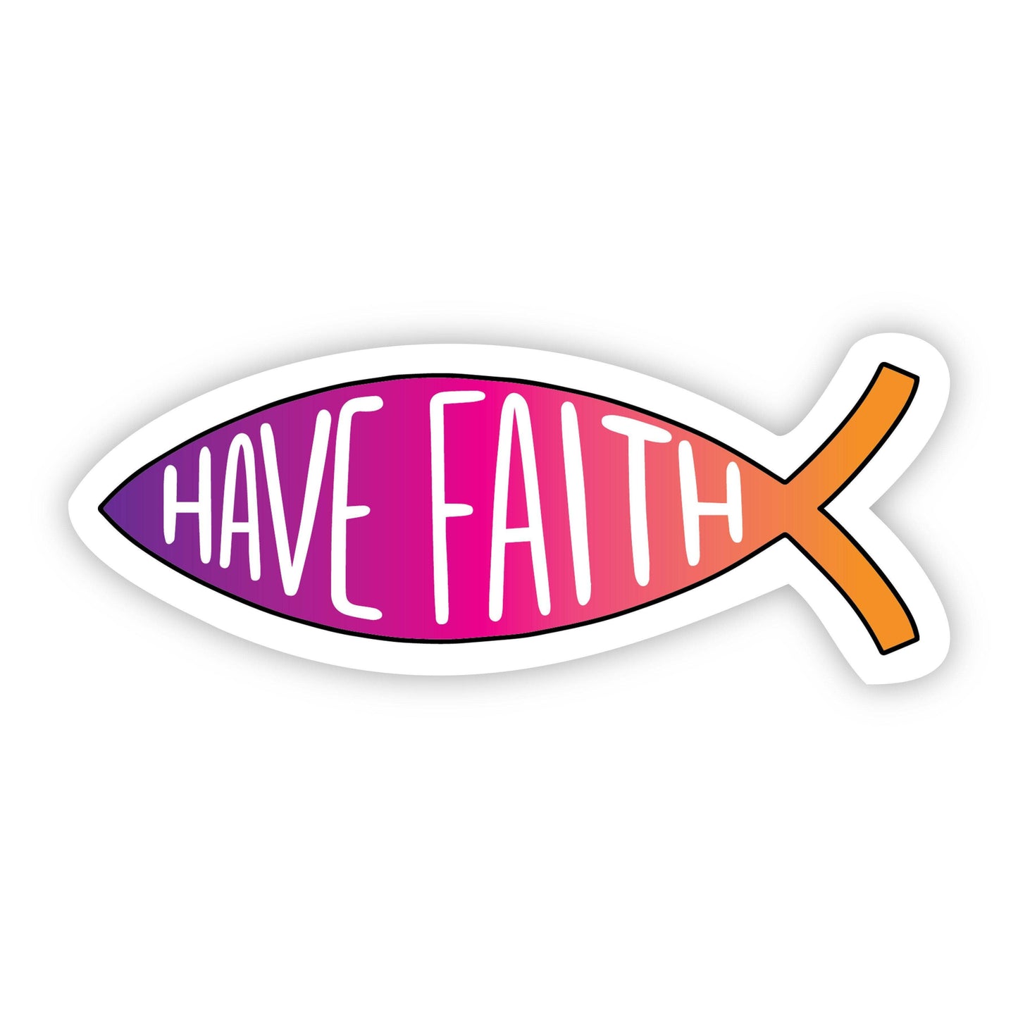 Have Faith Multicolor Ichthys Sticker