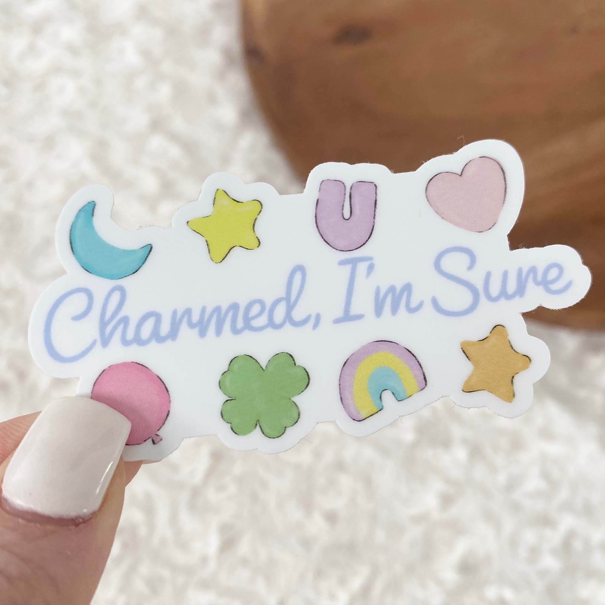 Charmed, I'm Sure - St. Paddy's Day Sticker – The Feathered Farmhouse